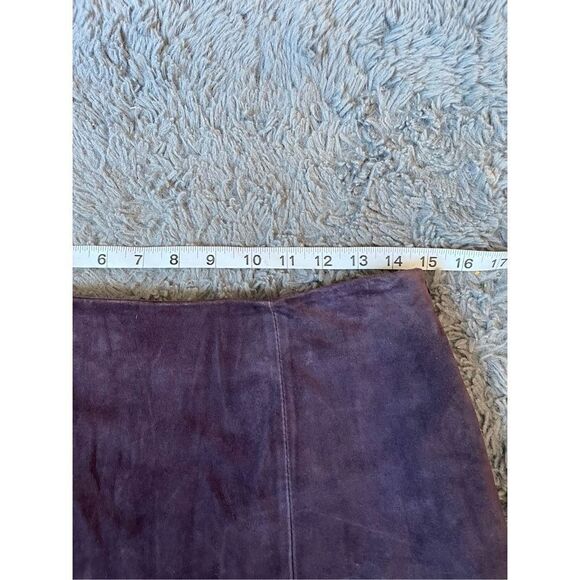 Eileen fisher 100% goat suede purple skirt size xs - Picture 5 of 8